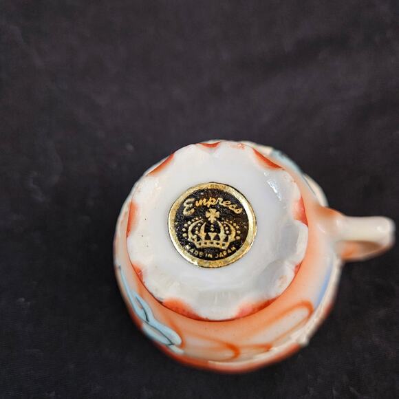 Empress Hand Painted Mini Tea Cup and Saucer Dragon Design Made in Japan - Picture 7 of 12